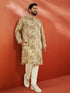 Men's Beige Silk Kurta