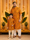Boys Mustard Rayon Kurta Pyjama Set