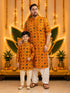 Boys Mustard Rayon Kurta Pyjama Set