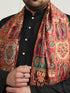 Men's Black Silk Blend Solid Thigh Length Kurta Pant Set with Pyjama