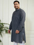 Plus Men's Grey Cotton Kurta
