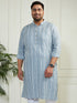 Plus Men's Grey Cotton Kurta