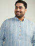 Plus Men's Grey Cotton Kurta