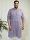 Plus Men's Purple Cotton Kurta
