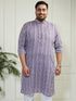 Plus Men's Purple Cotton Kurta