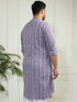 Plus Men's Purple Cotton Kurta