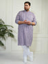 Plus Men's Purple Cotton Kurta