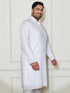 Plus Men's White Cotton Blend Kurta