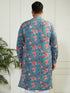 Plus Men's Aqua Cotton Kurta