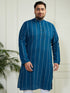 Plus Men's Indigo Blue Cotton Kurta