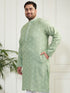 Plus Men's Green Cotton Kurta