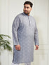 Plus Men's Grey Cotton Kurta