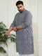 Plus Men's Indigo Blue Cotton Kurta