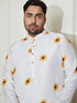 Plus Men's Cream Cotton Blend Kurta