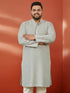 Men's Grey Sequin Kurta