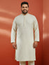 Men's Off White Sequin Kurta