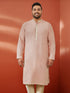 Men's Peach Sequin Kurta