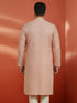 Men's Peach Sequin Kurta