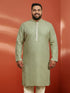 Men's Pista Green Sequin Kurta
