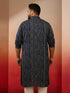 Men's Blue Bandhani Print Kurta
