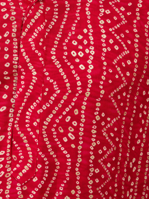 Men's Falsa Bandhani Kurta