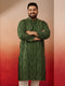 Men's Green Bandhani Kurta