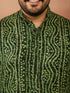 Men's Green Bandhani Kurta