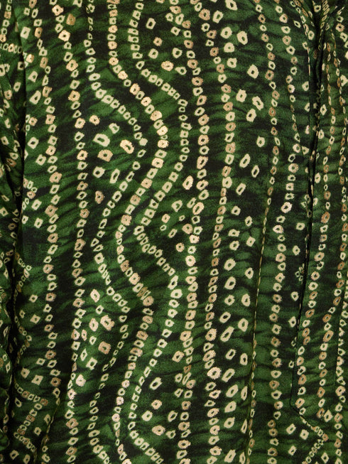 Men's Green Bandhani Kurta