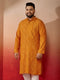 Men's Mustard Bandhani Kurta