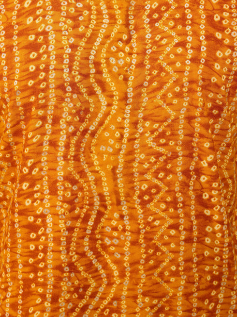 Men's Mustard Bandhani Kurta