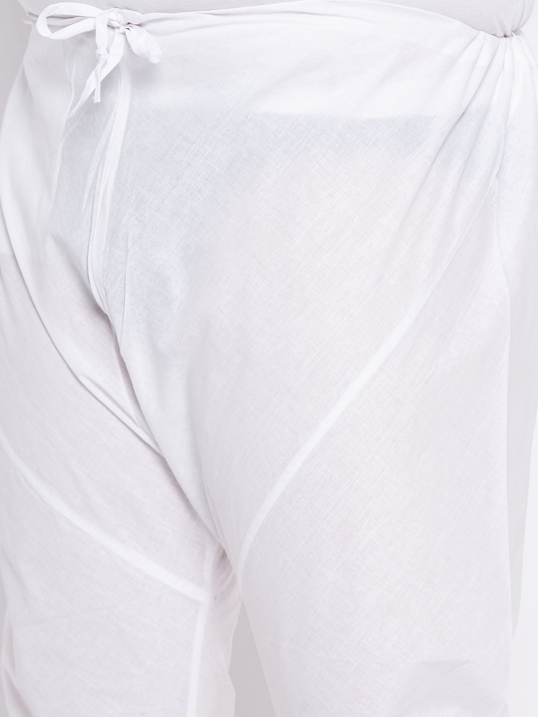 Men's Plus Size Grey Kurta And White Pyjama Set