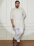 Plus Men's Cream Cotton Kurta