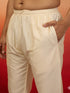 Men's Cream Cotton Lycra Pyjama