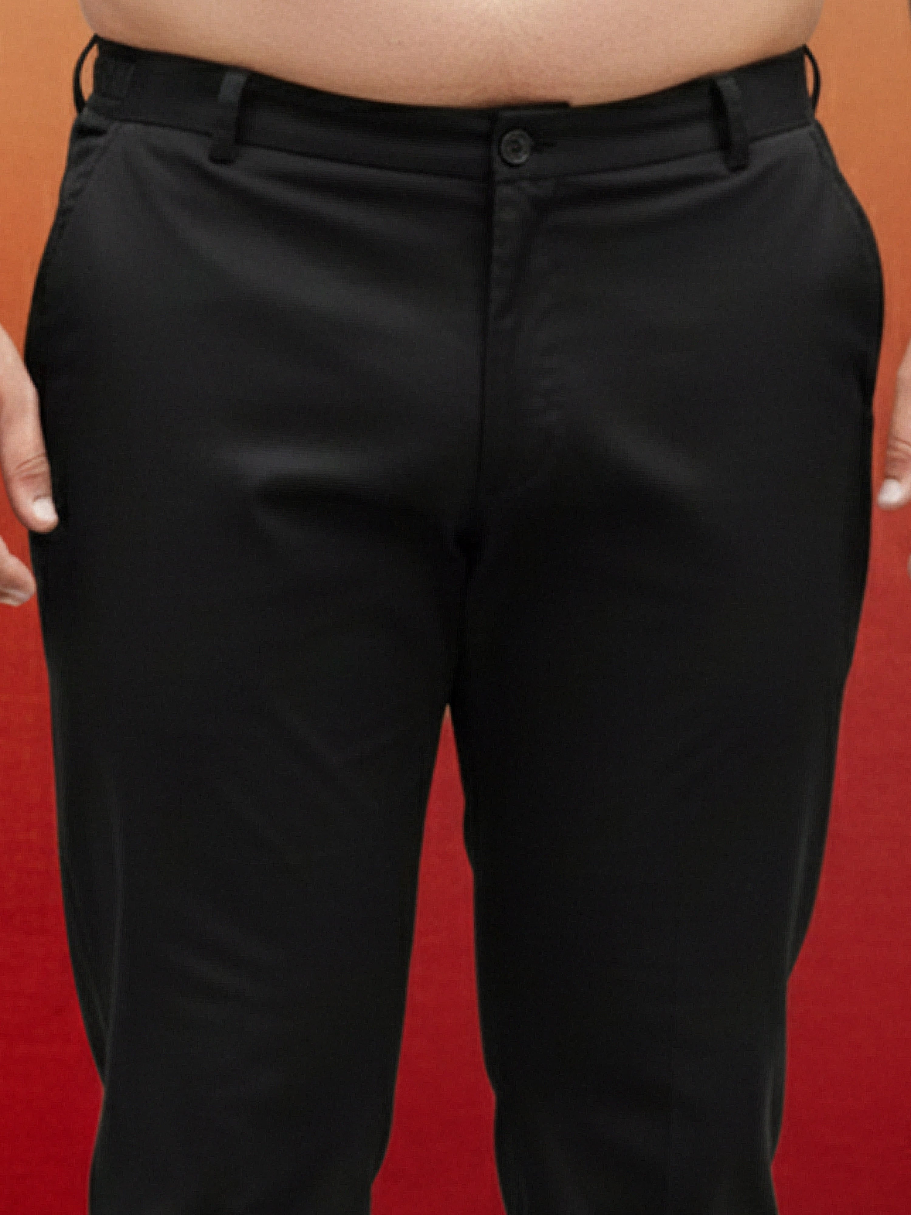 Men's Black Cotton Lycra Pant Style Pyjama