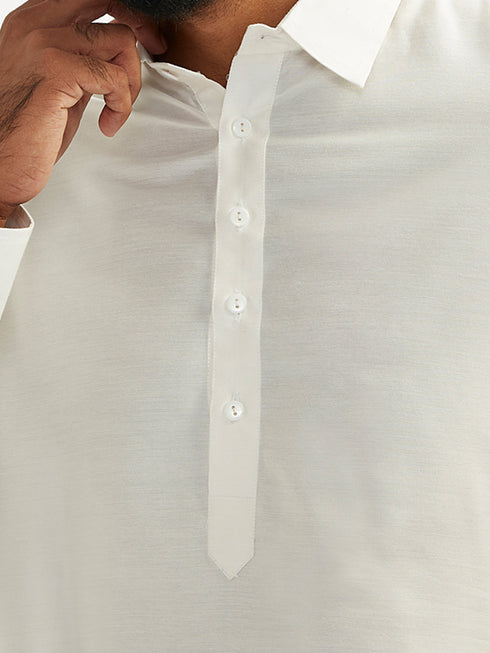 Men's White Pathani Kurta