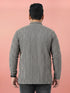 Men's Black Cotton Geometry Regular Kurta