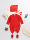 Boy's Red Chanderi Ethnic Combo Set