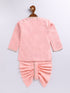 Infant Boy's Pink Silk Blend Ethnic Combo Set