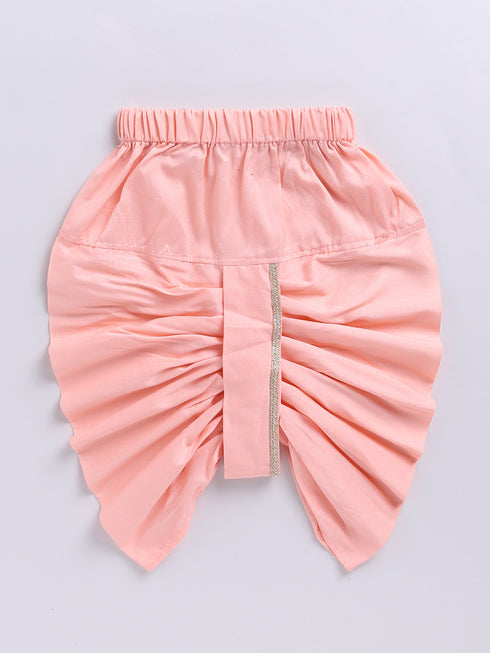 Infant Boy's Pink Silk Blend Ethnic Combo Set