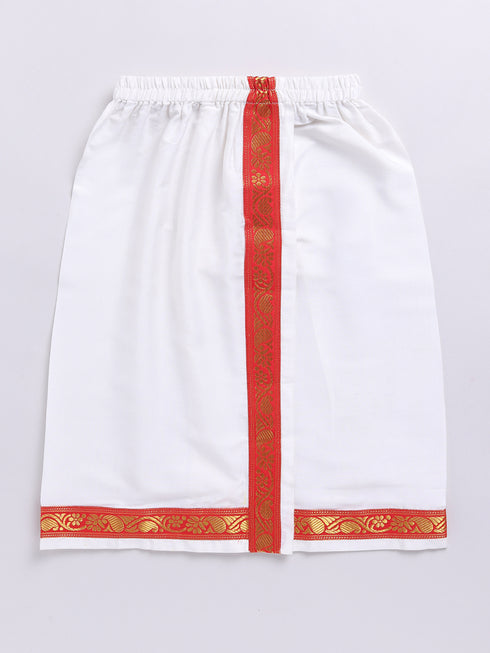 Infant Boy's Green Cotton Kurta And Mundu Set For Infants.