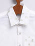 Infant Boy's White Viscose Shirt, Mundu And Dupatta Set.