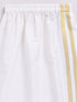 Infant Boy's White Viscose Shirt, Mundu And Dupatta Set.