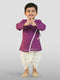 Boy's Purple Kurta And Dhoti Set