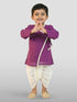 Boy's Purple Kurta And Dhoti Set