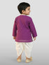 Boy's Purple Kurta And Dhoti Set