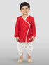 Boy's Red Kurta And Dhoti Set