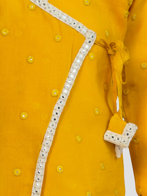 Boy's Yellow Kurta And Dhoti Set