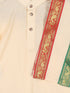 Boy's Gold-Toned Kurta With Dhoti Pants & With Dupatta
