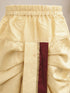Boys's Maroon Cotton-Silk Embroidered Thigh Length Kurta And Dhoti Set