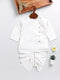 Sishu Boy's White Embellished Angrakha Kurta Dhoti Set